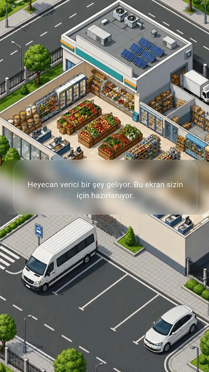 Factory & Market Tycoon - Süpermarket görünümü