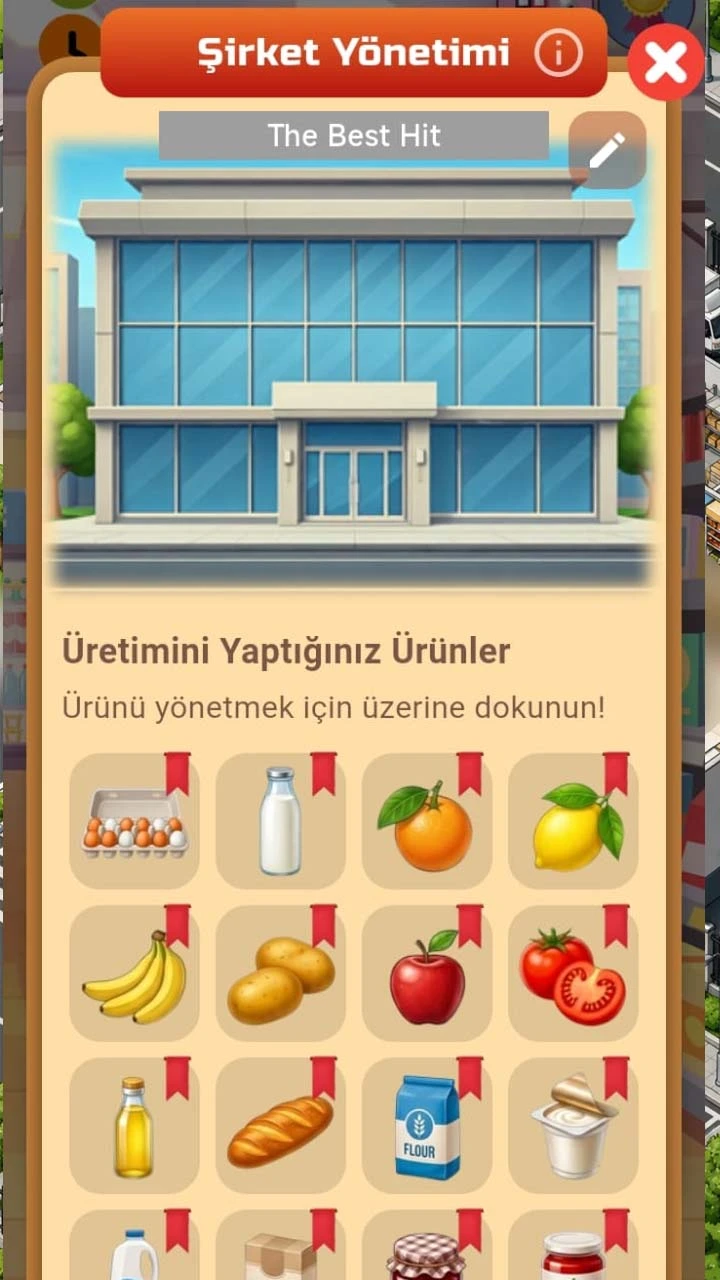 Factory & Market Tycoon - Market görünümü
